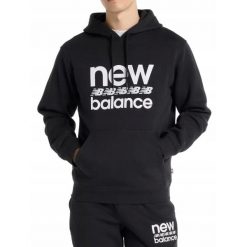Bluza na co dzień Męska New Balance Ciepła Bawełniana Z Kapturem. Czarne bluzy z kapturem New Balance, m, bez wzorów, z bawełny, z kapturem. Za 269.00 zł.