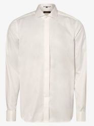 Eterna Slim Fit Koszula z wywijanymi mankietami Mężczyźni Slim Fit Bawełna beżowy|biały, 43. Białe koszule Eterna Slim Fit, m, bez wzorów, z bawełny, bez kołnierzyka, bez ramiączek. Za 399.95 zł.