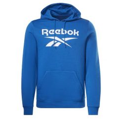 BLUZA dresowa męska REEBOK z kapturem bawełna kangurka. Niebieskie bluzy Reebok, m, bez wzorów, z bawełny, z kapturem. Za 279.00 zł.