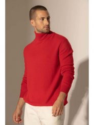 Perfect Cashmere Kaszmirowy golf "Trevor" w kolorze czerwonym rozmiar: L. Czerwone golfy Perfect Cashmere, l, bez wzorów, z kaszmiru, bez ramiączek. Za 434.99 zł.