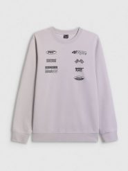 4F Bluza dresowa regular bez kaptura męska - szara L. Szare bluzy 4F, l, bez wzorów, z bawełny, bez kaptura. Za 149.99 zł.