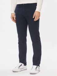 Tommy Hilfiger Chinosy Denton MW0MW32935 Granatowy Slim Fit. Niebieskie eleganckie spodnie Tommy Hilfiger, m, z bawełny. Za 309.99 zł.