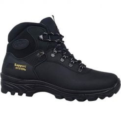 Buty trekkingowe męskie Grisport 14502D10G. Czarne buty trekkingowe Grisport, bez wzorów, z gumy, bez zapięcia, trekkingowe. Za 399.00 zł.