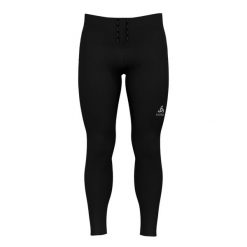 Legginsy męskie Odlo Tights ESSENTIAL. Czarne legginsy długie sportowe ODLO, m, bez wzorów, do biegania. Za 289.98 zł.