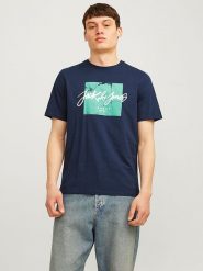 Jack & Jones Koszulka w kolorze granatowym rozmiar: XXL. Niebieskie bezrękawniki Jack & Jones, xxl, bez wzorów, z bawełny, bez kołnierzyka, bez ramiączek. Za 43.99 zł.