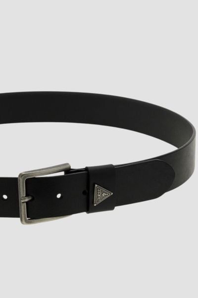 GUESS Czarny męski skórzany pasek, Rozmiar S. Czarne paski Guess, z aplikacjami, ze skóry, eleganckie. Za 349.99 zł.