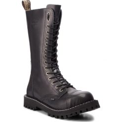 Glany STEEL - 136/O/B Black. Czarne trapery Steel, z materiału, bez zapięcia. Za 309.00 zł.