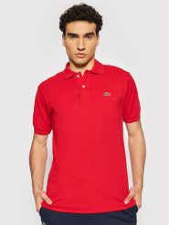 Lacoste Polo L1212 Czerwony Classic Fit. Czerwone koszulki polo LACOSTE, l, bez wzorów, z bawełny, bez kołnierzyka, bez ramiączek. Za 309.99 zł.