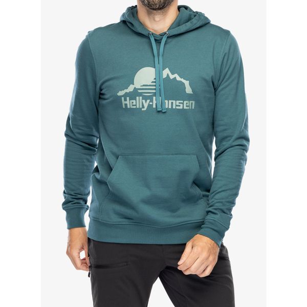Bluza z kapturem męska Helly Hansen Nord Graphic Pullover Hoodie. Zielone bluzy Helly Hansen, m, bez wzorów, z kapturem. Za 256.99 zł.