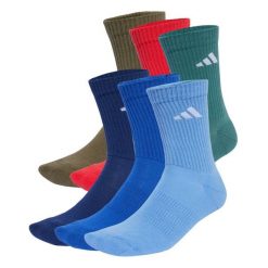 Skarpety Cushioned Crew 6 Pairs. Brązowe skarpety Adidas, bez wzorów. W wyprzedaży za 64.97 zł.