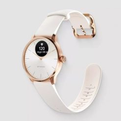 Zegarek Withings Scanwatch Light - zegarek z funkcją EKG, pomiarem pulsu i SPO2 oraz mierzeniem aktywności fizycznej i snu (37mm, rose gold-sand). Czerwone zegarki smartwatch Withings, bez wzorów. Za 1,461.99 zł.
