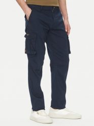 Aeronautica Militare Spodnie materiałowe 251PA1658CT3511 Granatowy Regular Fit. Niebieskie spodnie materiałowe Aeronautica Militare, m, bez wzorów, z bawełny. Za 459.99 zł.