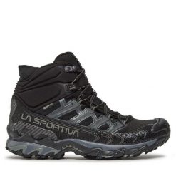 Trekkingi La Sportiva. Czarne botki sznurowane La Sportiva, bez wzorów, bez obcasa, bez zapięcia. Za 1,069.00 zł.
