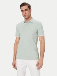 BOSS Polo Passertip 50507699 Turkusowy Slim Fit. Niebieskie koszulki polo Boss, m, bez wzorów, z bawełny, bez kołnierzyka, bez ramiączek. Za 399.99 zł.