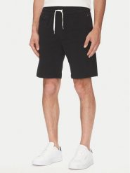 Tommy Hilfiger Szorty sportowe UM0UM03364 Czarny Regular Fit. Czarne krótkie spodenki sportowe Tommy Hilfiger, m, bez wzorów, z bawełny. Za 189.99 zł.