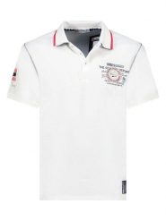 Geographical Norway Koszulka polo "Kilsvik" w kolorze białym rozmiar: S. Białe koszulki polo sportowe Geographical Norway, s, bez wzorów, z bawełny, bez kołnierzyka, bez ramiączek. Za 83.62 zł.