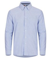 Clique Koszula Oxford z długim rękawem 100% bawełna, royal blue. Niebieskie koszule CLIQUE, m, bez wzorów, z bawełny, bez kołnierzyka, bez ramiączek. Za 229.65 zł.