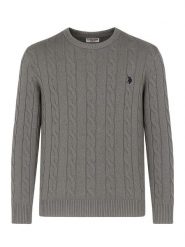 U.S. Polo Assn. Sweter w kolorze szarym rozmiar: M. Szare swetry nierozpinane U.S. Polo Assn., m, bez wzorów, z bawełny, bez kołnierzyka, bez ramiączek. Za 179.64 zł.