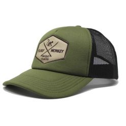 Czapka Trucker - Wyściełana / Rozmiar uniwersalny (Oliwkowy/Czarny). Zielone czapki z daszkiem SURF MONKEY, z aplikacjami. Za 159.95 zł.