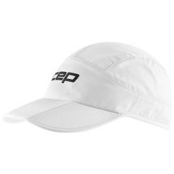 Sportowa czapka z daszkiem do biegania unisex lekka regulowana CORE Run CEP. Białe czapki z daszkiem CEP, bez wzorów. Za 84.00 zł.