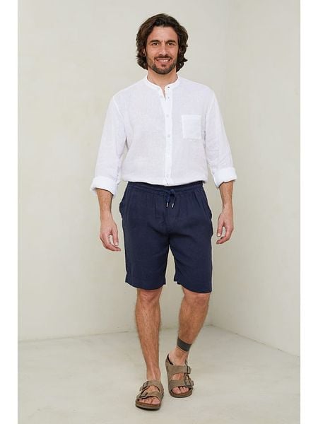 Lin Passion Szorty w kolorze granatowym rozmiar: M/L. Niebieskie szorty Lin Passion, l, bez wzorów, z bawełny. Za 105.63 zł.