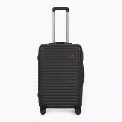 Walizka podróżna KADVA Palero 64. Czarne walizki KADVA, bez wzorów, z materiału, średnie. Za 149.99 zł.