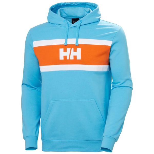 Bluza Helly Hansen Salt Cotton. Niebieskie bluzy z kapturem Helly Hansen, m, z aplikacjami, z bawełny, z kapturem. Za 425.35 zł.