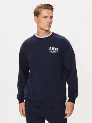 Fila Bluza FAM0671 Granatowy Relaxed Fit. Niebieskie bluzy Fila, l, bez wzorów, z bawełny, bez kaptura. Za 149.99 zł.
