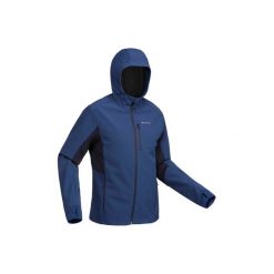 Kurtka Softshell trekkingowa | TREK 500 WINDWARM męska. Brązowe kurtki QUECHUA, m, bez wzorów, z elastanu, bez kaptura. Za 199.99 zł.