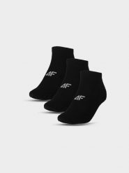 4F Skarpetki casual przed kostkę (3-pack) męskie - czarne 39-42. Czarne skarpety 4F, bez wzorów, z bawełny. Za 44.99 zł.