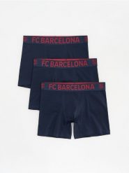 Bokserki FC Barcelona 3 pack - granatowy. Niebieskie bokserki Reserved, l, bez wzorów. Za 99.99 zł.
