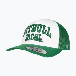Czapka z daszkiem męska Pitbull SO.CAL. Retro Trucker. Zielone czapki z daszkiem PITBULL, bez wzorów, z bawełny. Za 139.99 zł.