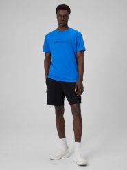 4F Spodenki dresowe męskie - czarne M. Czarne krótkie spodenki sportowe 4F, m, bez wzorów, z dresówki. Za 129.99 zł.