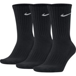 Sportowe skarpetki Nike 3-pak Crew SX4508. Czarne skarpety Nike, bez wzorów. W wyprzedaży za 59.99 zł.