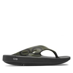 Japonki OOfos. Brązowe japonki OOfos, bez wzorów. Za 219.99 zł.