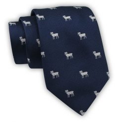 Krawat Alties (7 cm) - Znaki Zodiaku: BARAN. Niebieskie krawaty i muchy Alties, bez wzorów, z tkaniny. Za 49.00 zł.