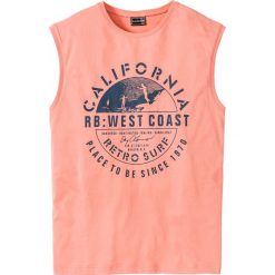 Koszulka bez rękawów Slim Fit bonprix łososiowy. Bezrękawniki marki bonprix. Za 29.99 zł.