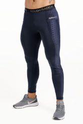 Legginsy do biegania męskie Rough Radical Stone Long z kieszonką. Niebieskie legginsy długie sportowe ROUGH RADICAL, l, bez wzorów, z dzianiny, do biegania. Za 127.92 zł.