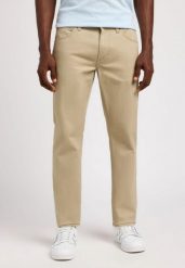 MESKIE SPODNIE MATERIALOWE LEE DAREN ZIP FLY KANSAS CITY KHAKI 112349219. Brązowe spodnie materiałowe Lee, l, bez wzorów, z materiału. Za 219.99 zł.