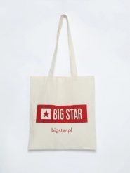 Torba bawełniana mała cotton 102. Białe torby na ramię BIG STAR, z aplikacjami, z bawełny, na ramię, małe, z nadrukiem, bez dodatków. W wyprzedaży za 4.99 zł.