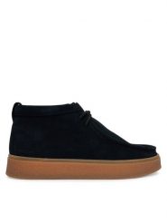 Clarks Trzewiki Boxbee WallaBT 26328017 Czarny. Czarne botki sznurowane Clarks, bez wzorów, ze skóry, bez obcasa, bez zapięcia. Za 519.99 zł.