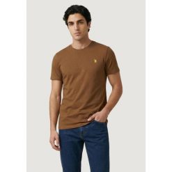 Koszulka crop top Mężczyzna U.S. POLO ASSN. MICK-BASIC. Brązowe koszulki polo U.S. Polo Assn., m, bez wzorów, z bawełny, bez kołnierzyka, bez ramiączek. W wyprzedaży za 159.75 zł.