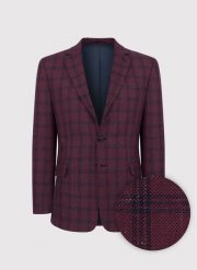 PAKO LORENTE – Bordowa marynarka casualowa. Czerwone garnitury Pako Lorente, na co dzień, m, bez wzorów, z bawełny. Za 399.99 zł.