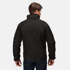 Męska Kurtka Przeciwdeszczowa Dover. Czarne kurtki Regatta, m, bez wzorów, z materiału, z kapturem. Za 145.99 zł.