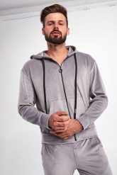 Bluza męska welurowa ICE PLAY. Bluzy ICE PLAY, m, bez wzorów, z weluru, bez kaptura. W wyprzedaży za 459.27 zł.