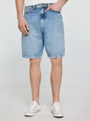 Szorty męskie jeansowe niebieskie Deneez 190. Niebieskie szorty BIG STAR, m, bez wzorów, z jeansu, eleganckie, z podwyższonym stanem. Za 179.99 zł.