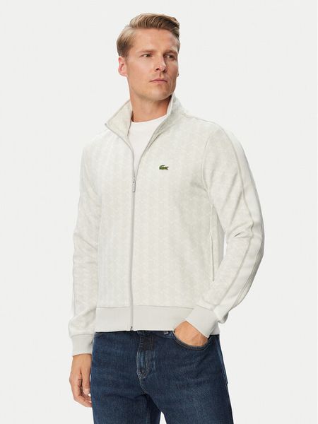 Lacoste Bluza SH1368 Kremowy Regular Fit. Białe bluzy LACOSTE, m, bez wzorów, z syntetyku, bez kaptura. Za 839.99 zł.