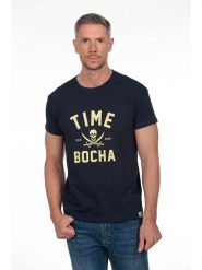 The Time of Bocha Koszulka w kolorze granatowym rozmiar: XL. Niebieskie bezrękawniki The Time of Bocha, xl, bez wzorów, z bawełny, bez kołnierzyka, bez ramiączek. Za 56.99 zł.