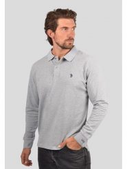U.S. Polo Assn. Koszulka polo w kolorze szarym rozmiar: 3XL. Szare bezrękawniki U.S. Polo Assn., s, bez wzorów, bez kołnierzyka, bez ramiączek. Za 96.60 zł.