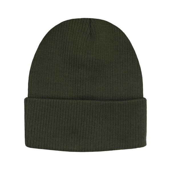 Jednokolorowa Czapka Zimowa Typu Beanie – Zimowa - Oliwkowa. Zielone czapki zimowe His Story, bez wzorów. Za 40.00 zł.